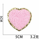 Bag Embroidery Accessory | Sequin Heart Patch | Embroidery Bag Patch |