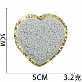 Bag Embroidery Accessory | Sequin Heart Patch | Embroidery Bag Patch |