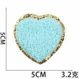 Bag Embroidery Accessory | Sequin Heart Patch | Embroidery Bag Patch |