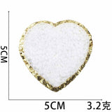 Bag Embroidery Accessory | Sequin Heart Patch | Embroidery Bag Patch |