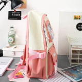 Japanese and South Korea Haimu Junior Middle School Casual Backpack INS Cute High School College Student Bags Female Simple Canvas Backpack