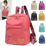 Embroidery shoulder bag female wholesale Korean version of the fashion large capacity travel backpack female new wild outdoor casual bag