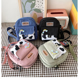 Cute cartoon nylon parcel children's chest bag light tide to take out the front box fashion student backpack Messenger bag