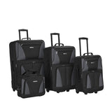 Rockland Luggage Journey 4 Piece Softside Expandable Luggage Set| |