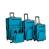 Rockland Luggage Journey 4 Piece Softside Expandable Luggage Set| |