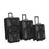 Rockland Luggage Journey 4 Piece Softside Expandable Luggage Set| |