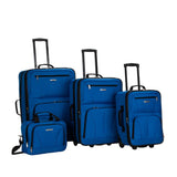 Rockland Luggage Journey 4 Piece Softside Expandable Luggage Set| |
