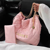Large Capacity Luxury Designer Handbag High Quality Tote Bag for Women Soft Leather Chain Shoulder Bags Female Vintage Purse