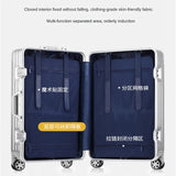 100% Aluminum-Magnesium Alloy Trolley Case Luggage Boarding Suitcases With Wheels Free Shipping 20 24 26 29 Inch Promotion