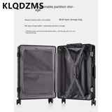 Premium Aluminum Magnesium Alloy Trolley Case Set - Men's 24" and 28" Travel Suitcase, Ladies 20" Boarding Box Cart Luggage