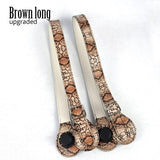 TANQU Long Short flat Faux Snake Skin handles for Obag Adjustable