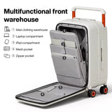 Mixi 2023 New Design Wide Handle Suitcase Men Carry-On Luggage Women Travel Trolley Case 20 Inch Cabin PC Aluminum Frame M9275