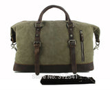Canvas Leather Travel Bags | Bag Men Vintage Weekend Canvas - Vintage