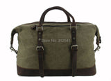Canvas Leather Travel Bags | Bag Men Vintage Weekend Canvas - Vintage