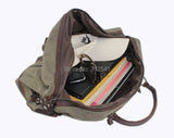 Canvas Leather Travel Bags | Bag Men Vintage Weekend Canvas - Vintage
