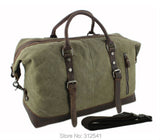 Canvas Leather Travel Bags | Bag Men Vintage Weekend Canvas - Vintage