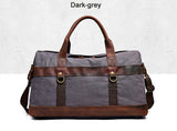 Waterproof Waxed Canvas Leather Men Travel Bag Hand Luggage Bag Carry