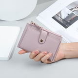 Women Short Wallet Fashion Simple PU Leather Small Purse Ladies Card