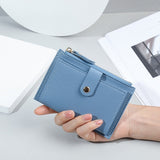 Women Short Wallet Fashion Simple PU Leather Small Purse Ladies Card