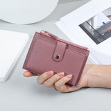 Women Short Wallet Fashion Simple PU Leather Small Purse Ladies Card