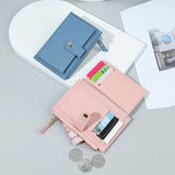 Women Short Wallet Fashion Simple PU Leather Small Purse Ladies Card