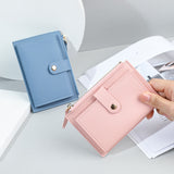 Women Short Wallet Fashion Simple PU Leather Small Purse Ladies Card