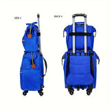 2pcs/set Unisex Large Capacity Waterproof Oxford Cloth Luggage And Tote Bag, Suitable For Business Traveling And Moving