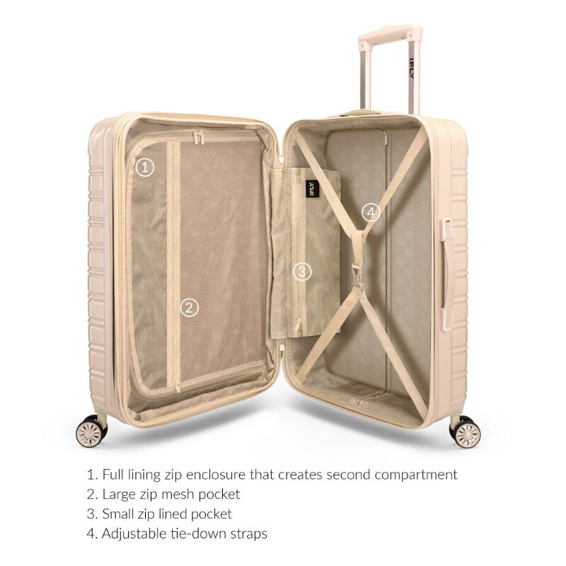 Gold Luggage Ifly Hard Sided Fibertech Luggage 28 IFLY Large Rose