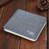 2017 Hot Selling! Mens Short Denim Fabric Wallet Best Soft Canvas Purse Bifold Fashion Ultra-thin Male Wallet Casual Money Bag