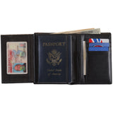 Royce Leather European Passport Travel Wallet