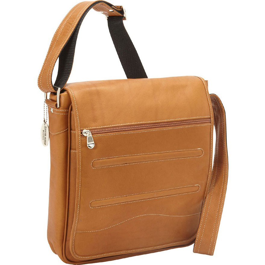 David King Deluxe Large Leather Messenger