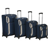 Rockland Luggage Quad Spinner 4 Piece Luggage Set