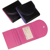 Royce Leather RFID Blocking Ladies Compact Trifold Wallet