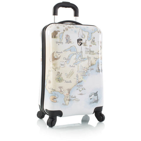 Heys Illustrated Maps 21in Carry On Spinner