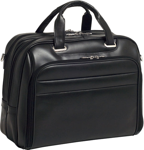 McKlein R Series Springfield Leather FlyThrough 17in Laptop Case