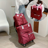 2 Pcs Minimalist Versatile Luggage Bag Set : Large Capacity Suitcase With Wheels & Luggage Shoulder Bag