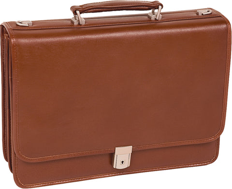 McKlein L Series Lexington Leather Flapover Dbl Compartment Laptop