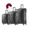 Samsonite Leverage LTE 4 Piece Bundle | 20", 25", 29", Travel Pillow (Charcoal)