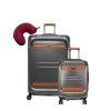 Ricardo Beverly Hills Ocean Drive | 3-Piece Set | 19" and 29" Spinners, Travel Pillow (Silver)