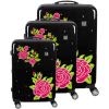FUL Luggage Printed Rose, Black
