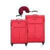 Skyway Mirage Superlight | 3-Piece Set | 24" and 28" Expandable Spinners, Travel Pillow (Formula 1 Red)