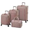 London Fog Newcastle 4 Piece Set, Rose Charcoal Herringbone