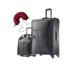 Samsonite Leverage LTE 3 Piece Bundle | 29", Wheeled Boarding Bag, Travel Pillow (Charcoal)