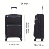 Teens Fashion Simple Suitcase, Lightweight Travel Luggage, Spinner Wheel Trolley Case