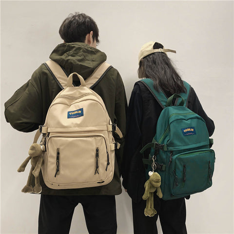 School bag male Korean version of high school college students take a shoulder bag female 2020 new couple big capacity computer backpack tide