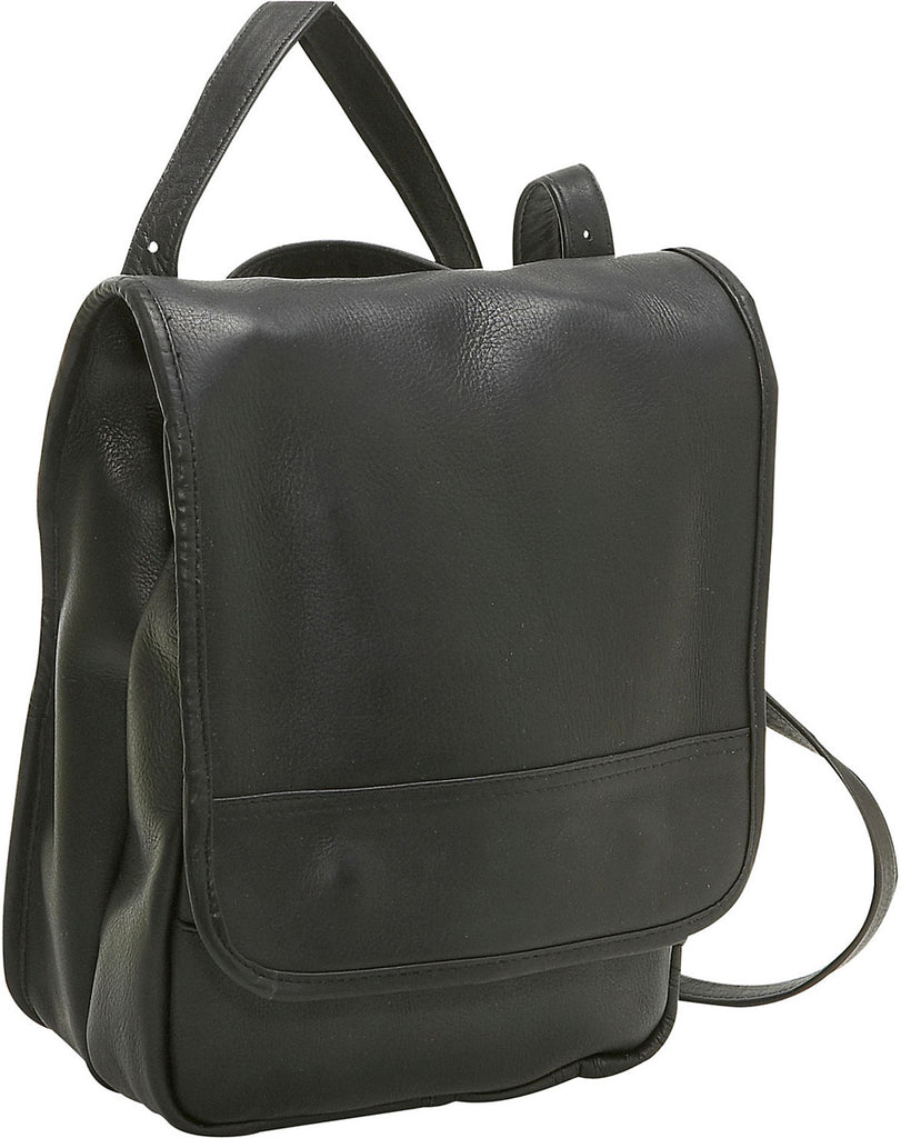 Le Donne Leather - Full Flap Laptop Messenger Bag (Cafe)