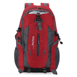 Guapabien Patchwork Buckle Ladder Lock Zipper S Shape Mesh Strap Outdoor Portable Backpack for Unisex