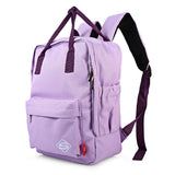 SUPER - K Girls Preppy Travel Patchwork Backpack School Bag