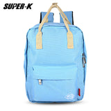 SUPER - K Girls Preppy Travel Patchwork Backpack School Bag