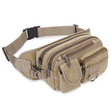 Men Canvas Waist Pack Male Casual Style Fanny Bum Bag